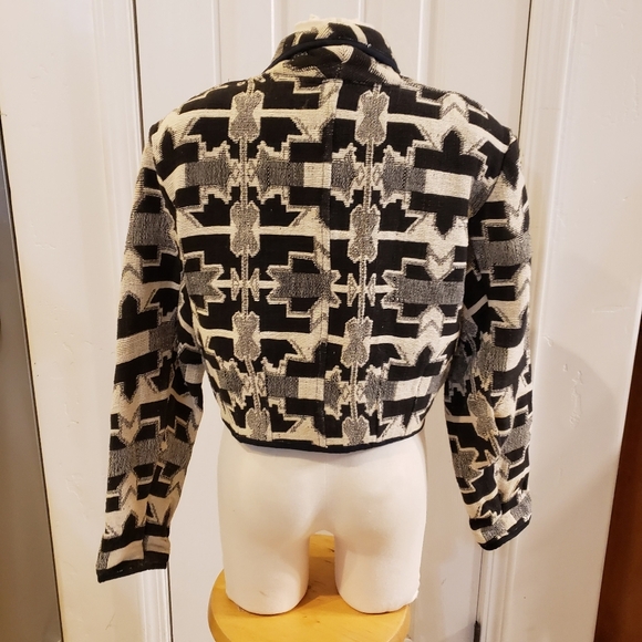 VTG jacket New Identity tapestry boho western cropped 90's - Picture 5 of 7